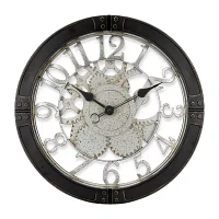 Westclox 16" Bronze Gears Analog Wall Clock