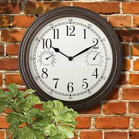 Westclox 12" Brown Silent/Non-Ticking Wall Clock