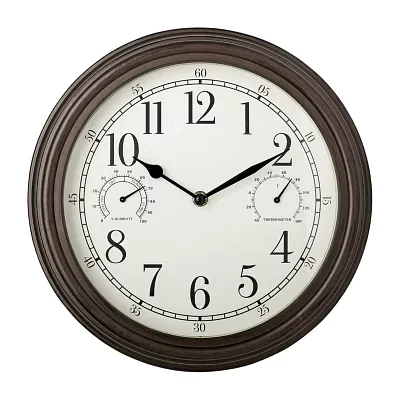 Westclox 12" Brown Silent/Non-Ticking Wall Clock