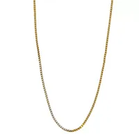 18K Gold Over Silver Inch Chain Necklace