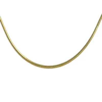 18K Gold Over Silver Snake Chain Necklace