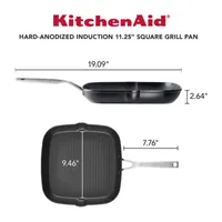 KitchenAid Hard Anodized 11.25" Non-Stick Grill Pan