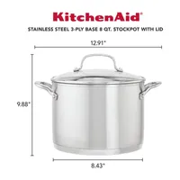 KitchenAid 3-Ply Stainless Steel 8-qt. Stockpot