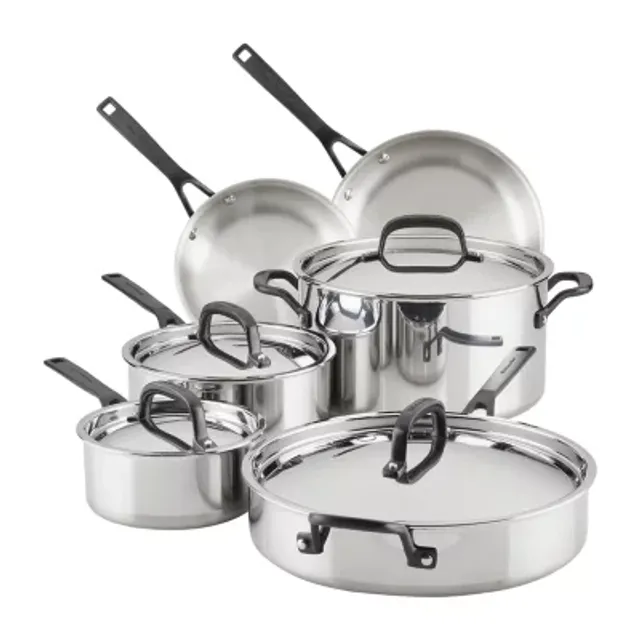 KitchenAid 3-Ply Stainless Steel 4-qt. Dutch Oven, Color: Silver - JCPenney