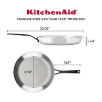 KitchenAid 5-Ply Clad Stainless Steel 12.25" Frying Pan