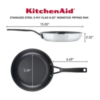 KitchenAid 5-Ply Clad Stainless Steel 8.25" Frying Pan