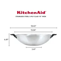 KitchenAid 5-Ply Clad Stainless Steel 15" Wok