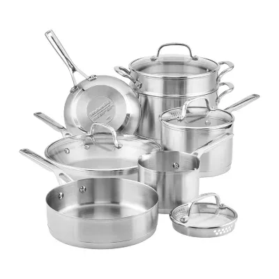 KitchenAid 3-Ply Stainless Steel 11-pc. Cookware Set