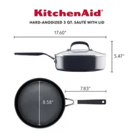 KitchenAid Hard Anodized 3-qt. Non-Stick Saute Pan