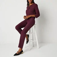 Liz Claiborne Womens Mid Rise Slim Pant