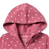 Okie Dokie Baby Girls Fleece Hooded Lightweight Jacket