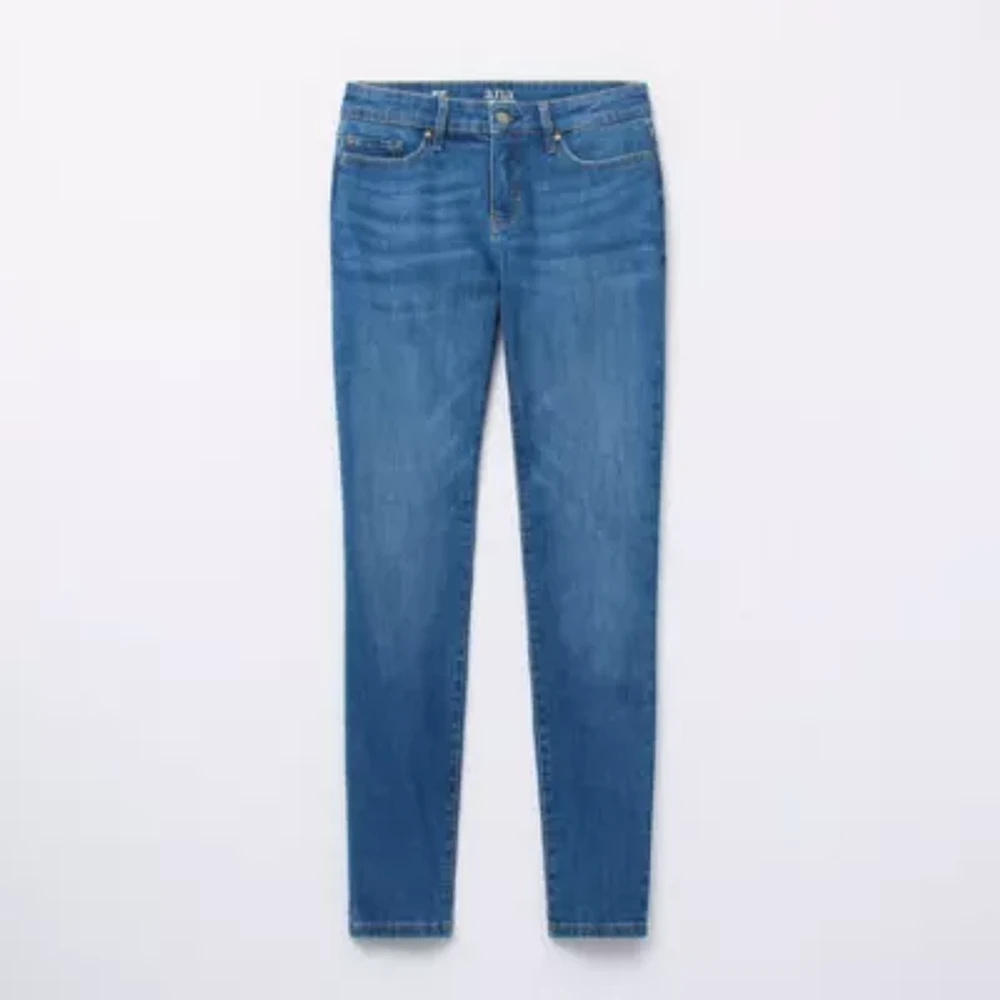 a.n.a - Petite Womens Mid Rise Skinny Fit Jean