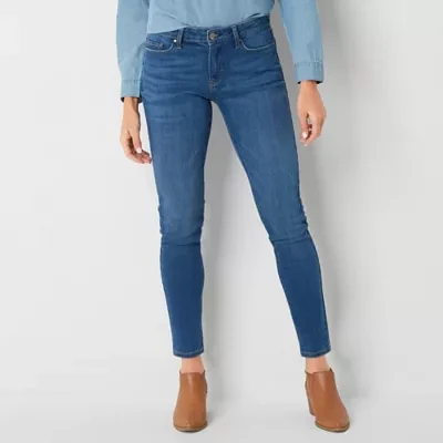 a.n.a - Petite Womens Mid Rise Skinny Fit Jean