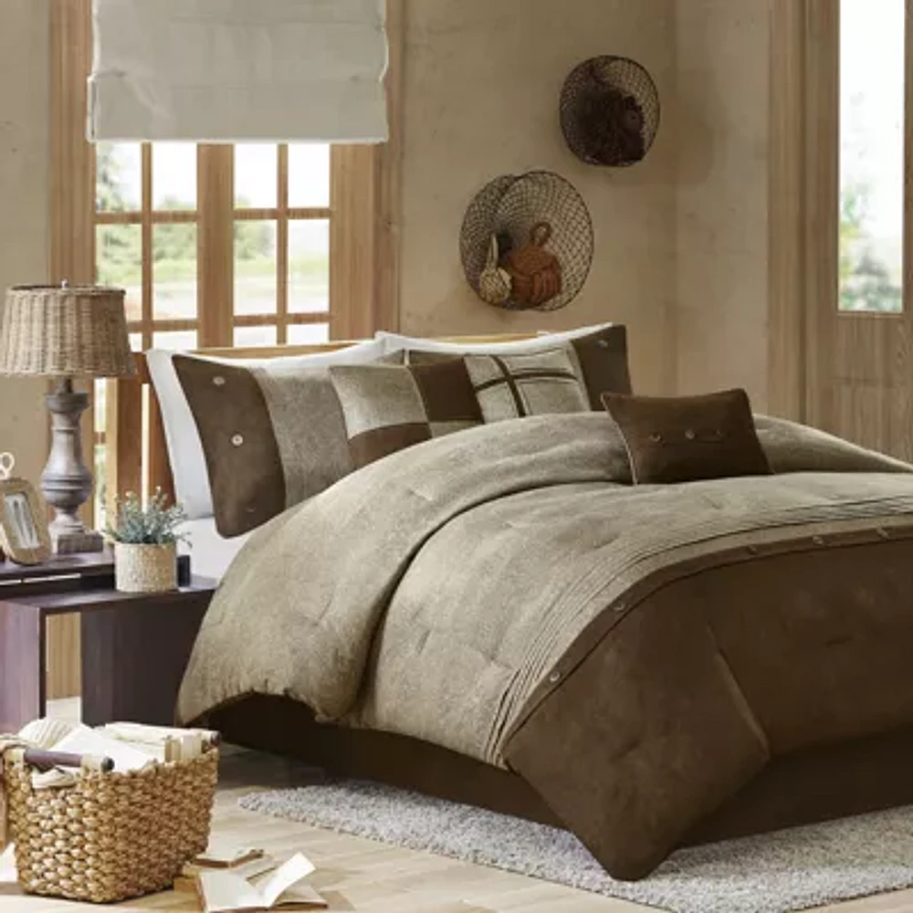 Madison Park Westbrook 7-Pc. Faux Suede Comforter Set