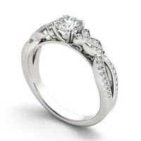 Womens 3/4 CT. T.W. Mined White Diamond 14K Gold Round Engagement Ring