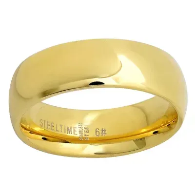 Steeltime 6MM 18K Gold Over Stainless Steel Band