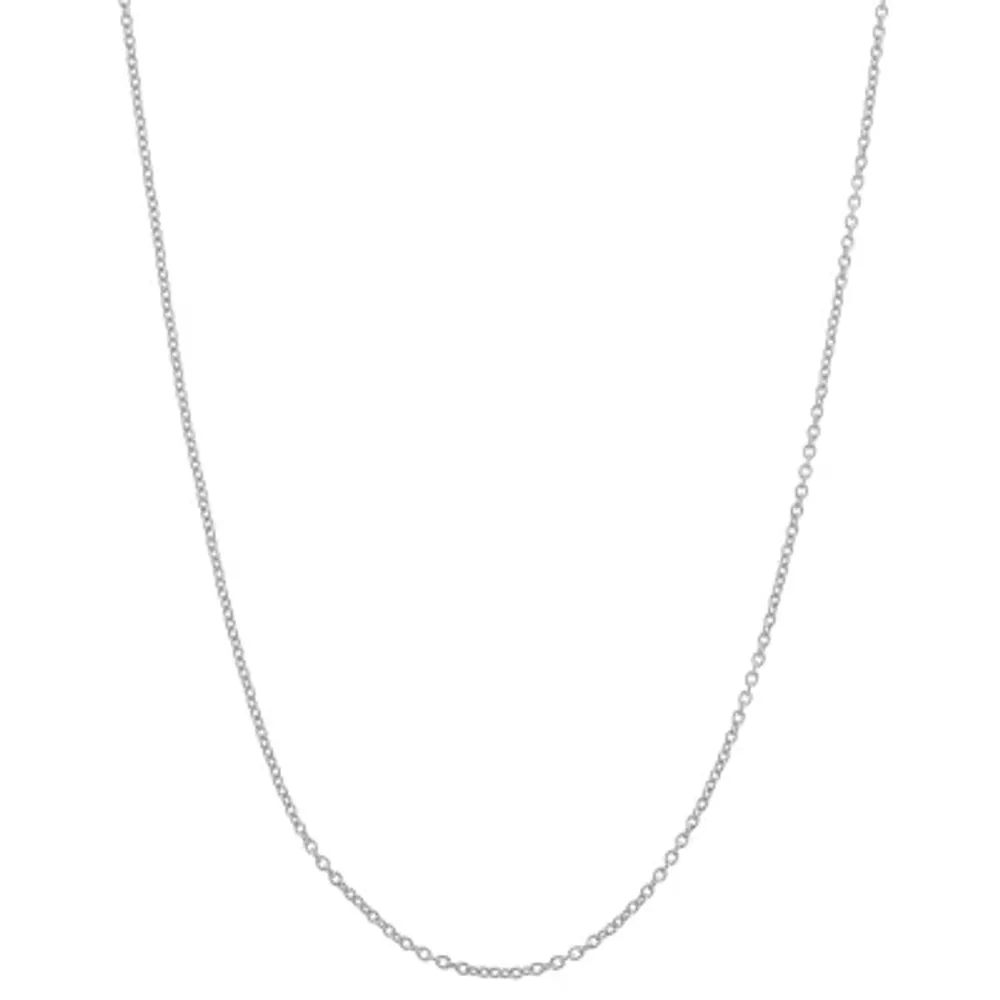 Unisex Adult Sterling Silver 22 Inch Cable Chain Necklace
