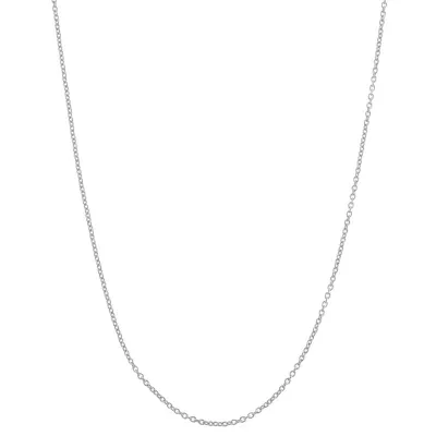 Unisex Adult Sterling Silver 22 Inch Cable Chain Necklace