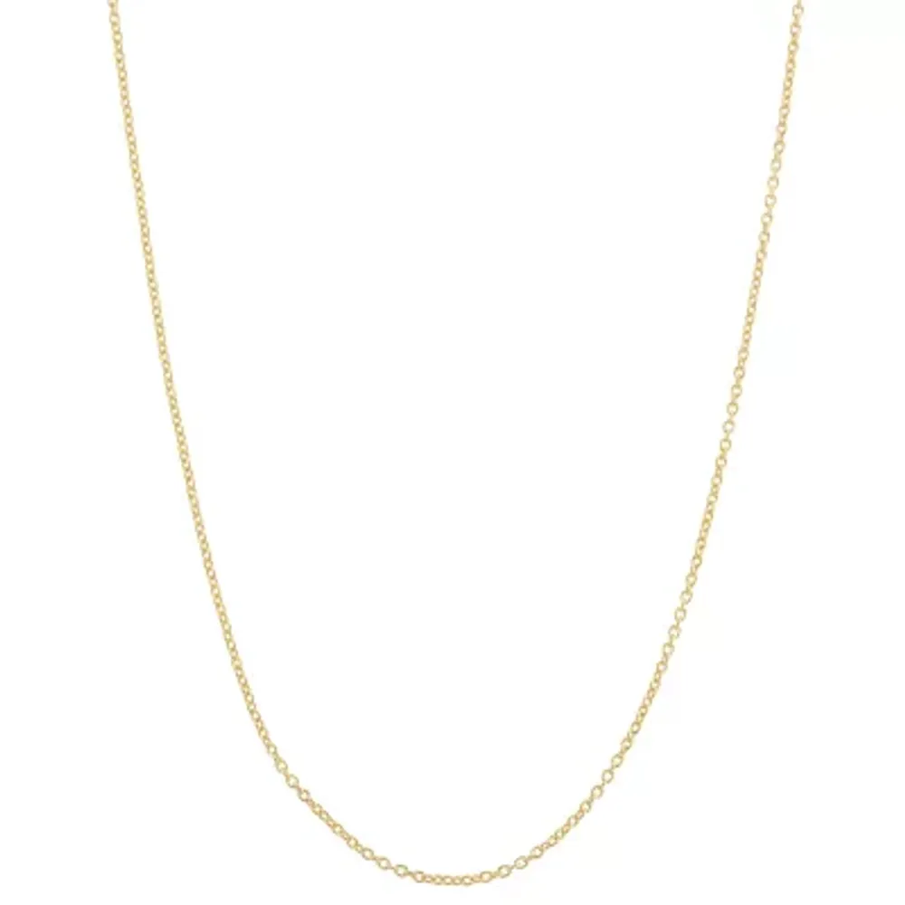 14K Gold Over Silver 22 Inch Semisolid Cable Chain Necklace