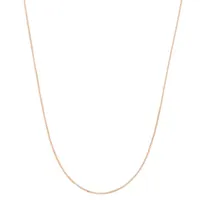 14K Gold Over Silver 23 Inch Semisolid Box Chain Necklace