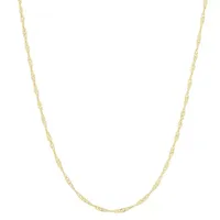 14K Gold Over Silver 22 Inch Semisolid Wheat Chain Necklace