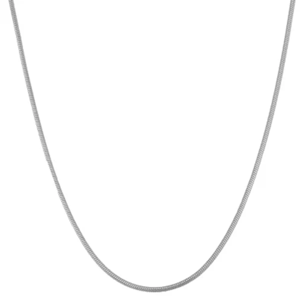 Unisex Adult Sterling Silver 22 Inch Snake Chain Necklace