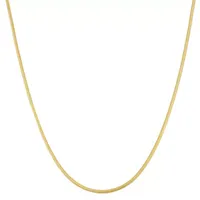 14K Gold Over Silver 22 Inch Semisolid Snake Chain Necklace