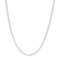 Sterling Silver Inch Semisolid Chain Necklace