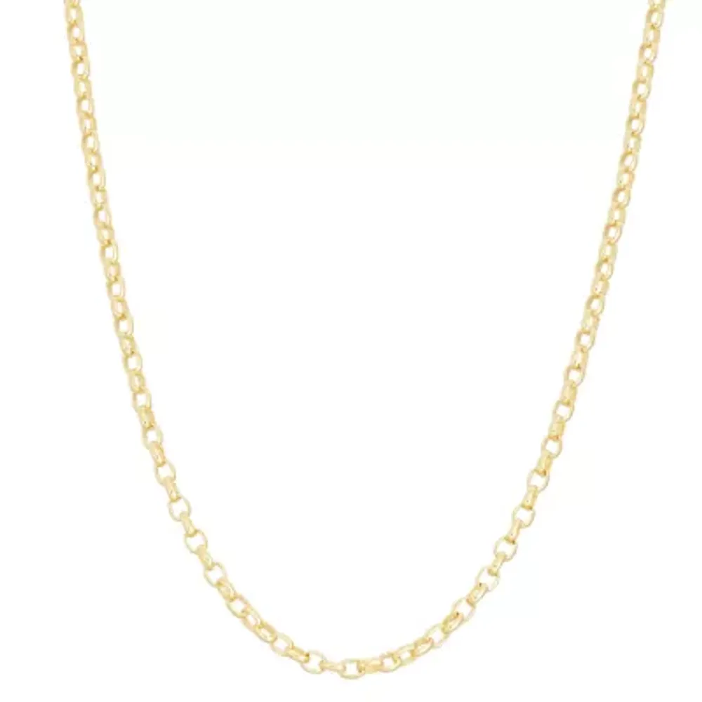 Unisex Adult 22 Inch 14K Gold Over Silver Link Necklace