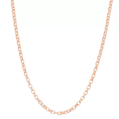 14K Gold Over Silver Inch Semisolid Chain Necklace