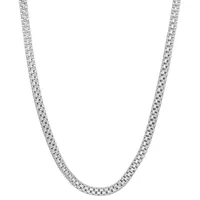 Sterling Silver Inch Semisolid Chain Necklace