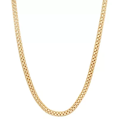 Unisex Adult 14K Gold Over Silver 18 Inch Chain Necklace