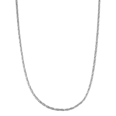 Sterling Silver 18 Inch Semisolid Chain Necklace