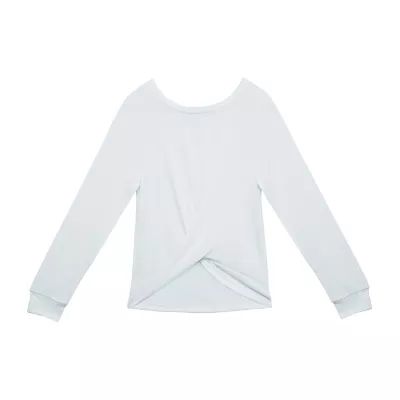 Beautees Little & Big Girls Round Neck Long Sleeve T-Shirt