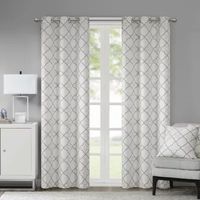 Madison Park Jax Light-Filtering Grommet Top Set of 2 Curtain Panel