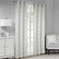 Madison Park Jax Light-Filtering Grommet Top Set of 2 Curtain Panel