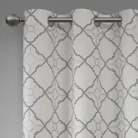 Madison Park Jax Light-Filtering Grommet Top Set of 2 Curtain Panel