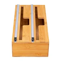 Home Expressions Bamboo Wrap Cutter and Dispenser Drawer Storage