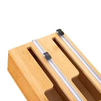 Home Expressions Bamboo Wrap Cutter and Dispenser Drawer Storage