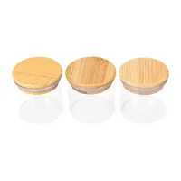 Home Expressions Bamboo And Glass 6-pc. Spice Jar set