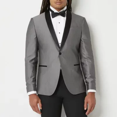 J. Ferrar Evening Edition Mens Stretch Fabric Super Slim Fit Tuxedo Jacket