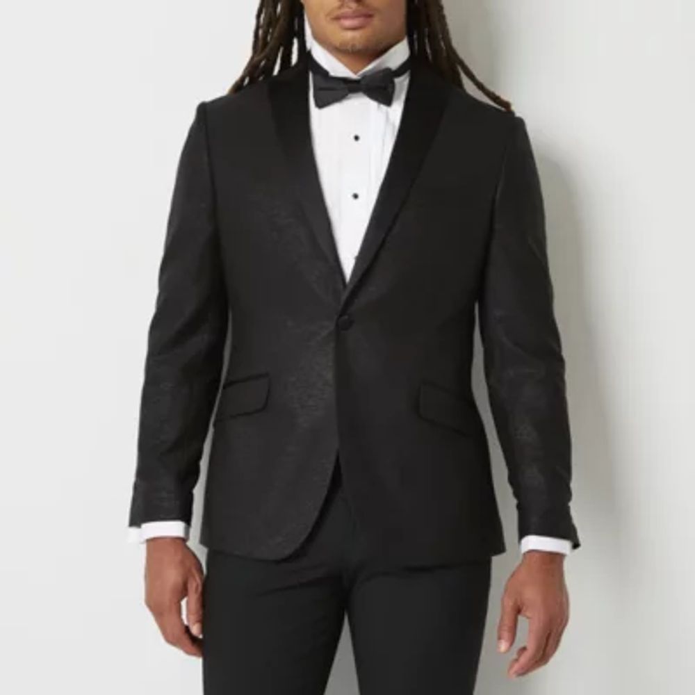 J. Ferrar Evening Edition Mens Stretch Fabric Classic Fit Tuxedo Jacket