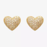 Mixit Hypoallergenic Cubic Zirconia 12mm Heart Stud Earrings