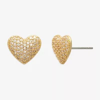 Mixit Hypoallergenic Cubic Zirconia 12mm Heart Stud Earrings