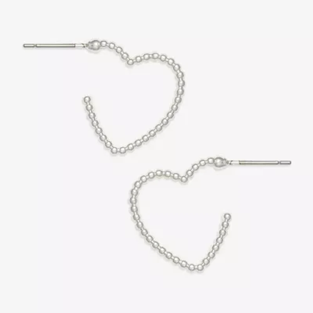 Mixit Hypoallergenic Heart Hoop Earrings