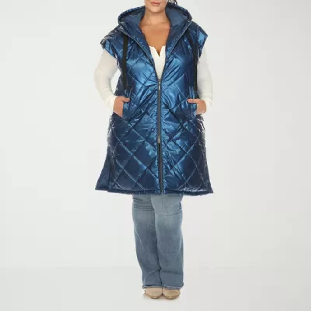 White Mark Womens Puffer Vest Plus