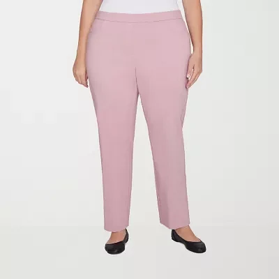 Alfred Dunner Telluride Womens Mid Rise Straight Pull-On Pants