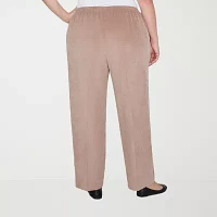 Alfred Dunner Telluride Womens Mid Rise Comfort Waistband Straight Corduroy Pant