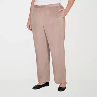 Alfred Dunner Telluride Womens Mid Rise Comfort Waistband Straight Corduroy Pant