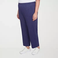 Alfred Dunner French Quarter Womens Mid Rise Straight Pull-On Pants